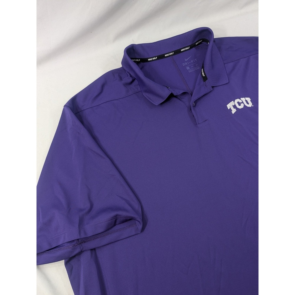 TCU Horned Frogs Nike Golf Dri-Fit Polo Men's Purple Used 3XL *Read